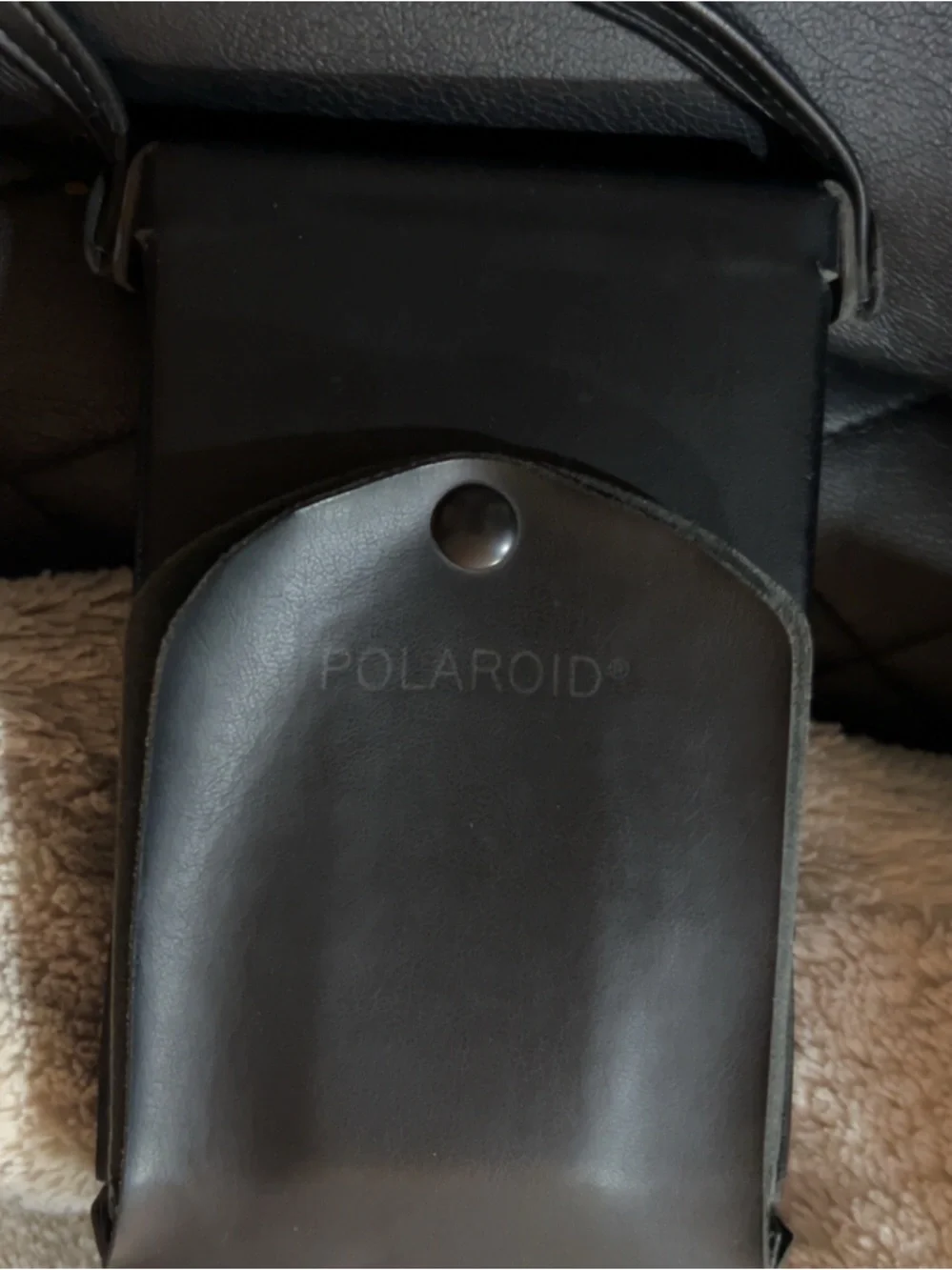 Polaroid SX-70 Land Camera Alpha in black with black case